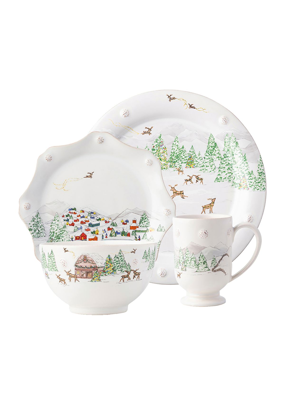 Berry & Thread North Pole 16 Piece Dinnerware Set (JN01/88, JN02/88, JN07/88, JN46/88)