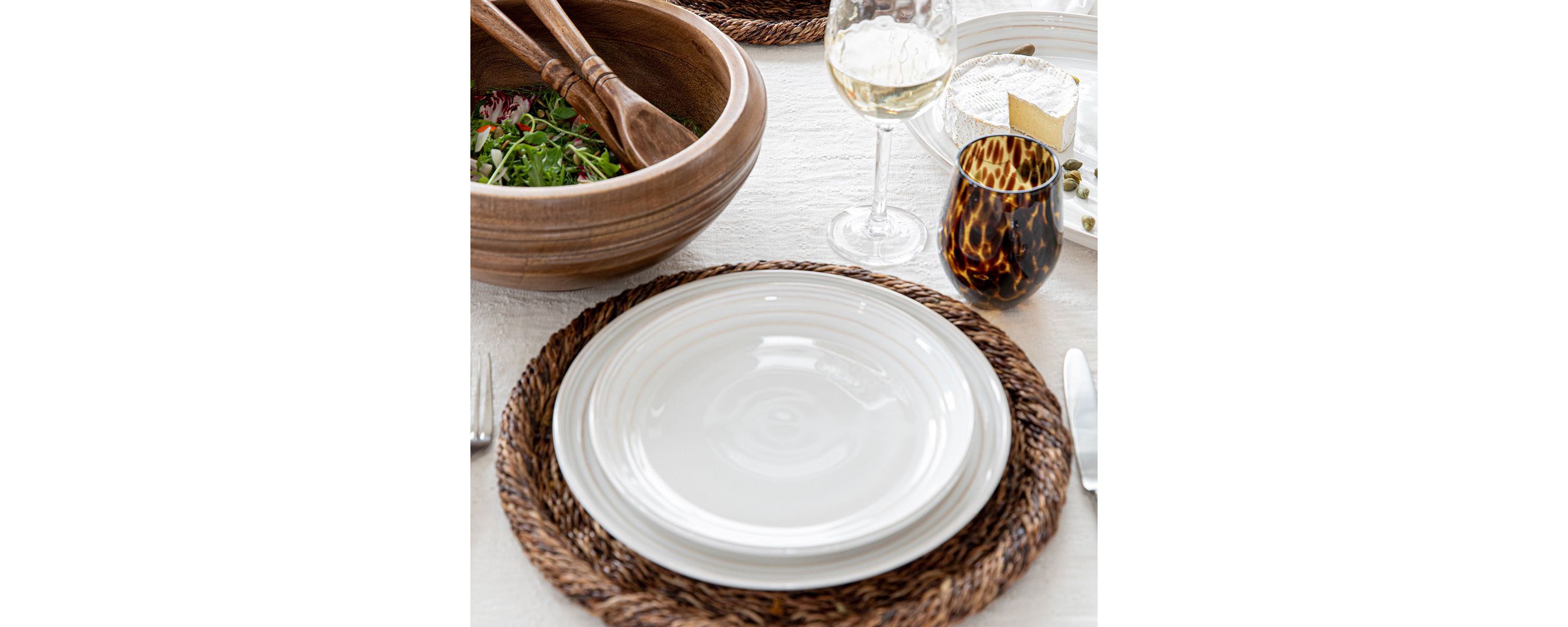 Bilbao Dessert/Salad Plate - Whitewash