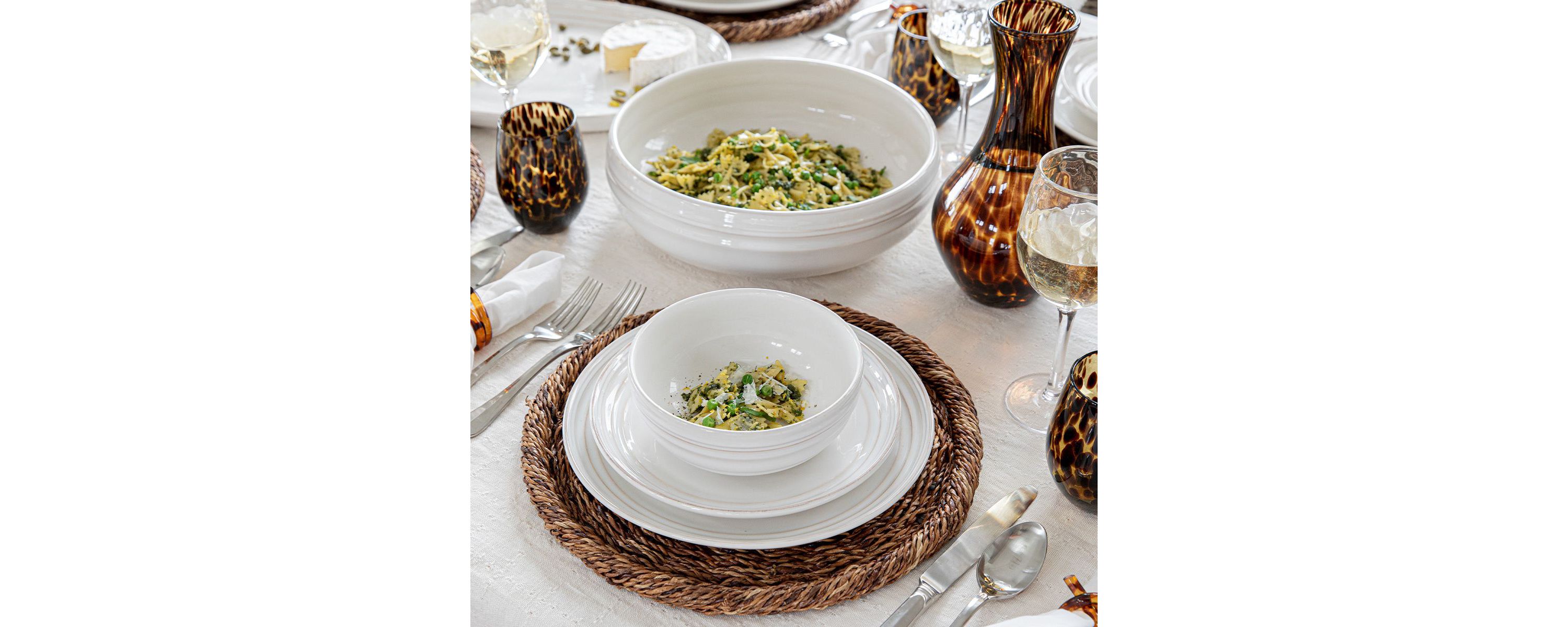 Bilbao 12" Serving Bowl - Whitewash