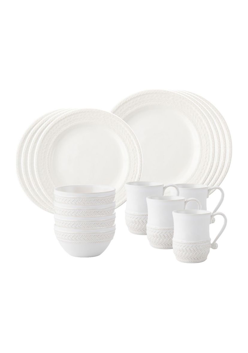 Le Panier 16pc Place Setting - Whitewash