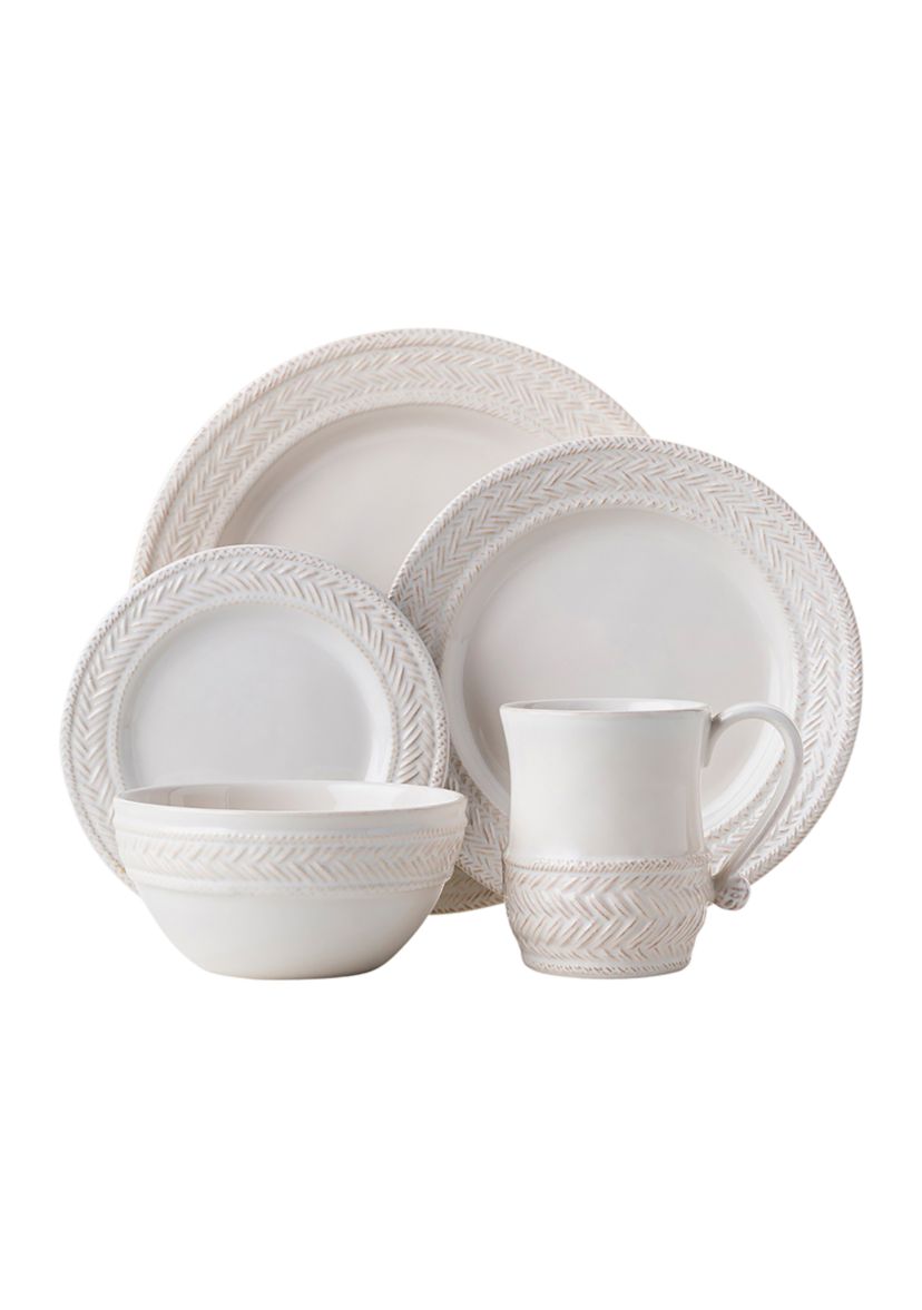 Le Panier Whitewash 5 Piece Place Setting