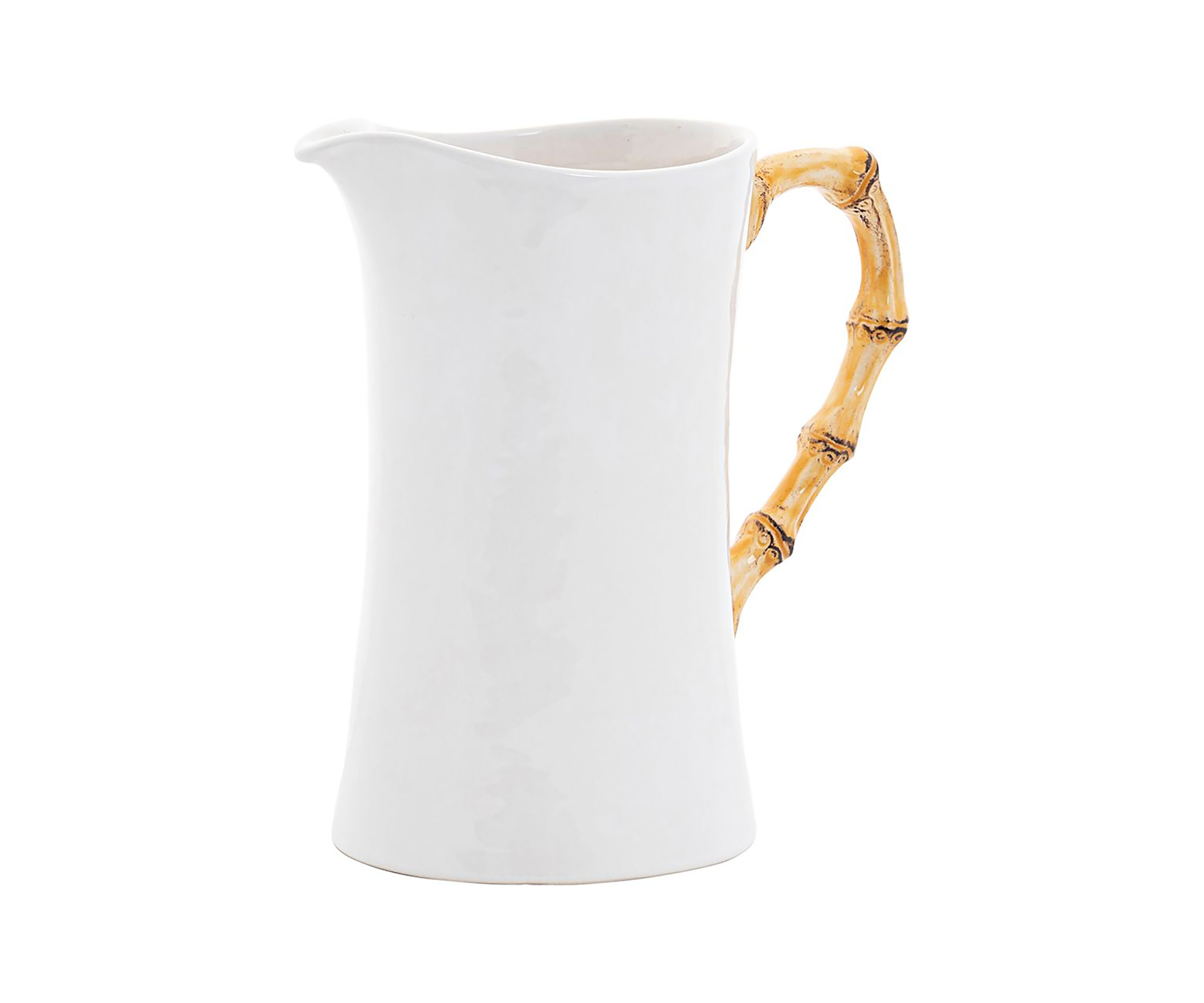 Bamboo Ceramic Large Pitcher - Natural