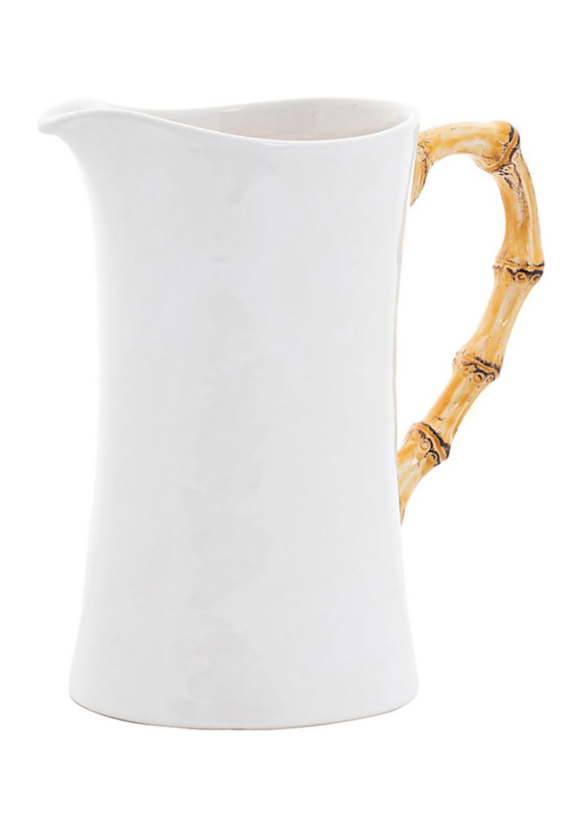 Bamboo Ceramic Large Pitcher - Natural