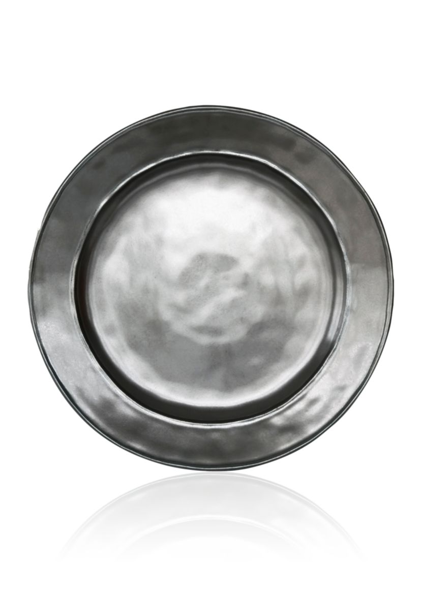 Pewter Stoneware Dinner Plate