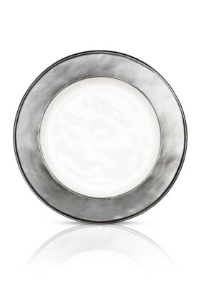 Emerson White/Pewter Side/Cocktail Plate