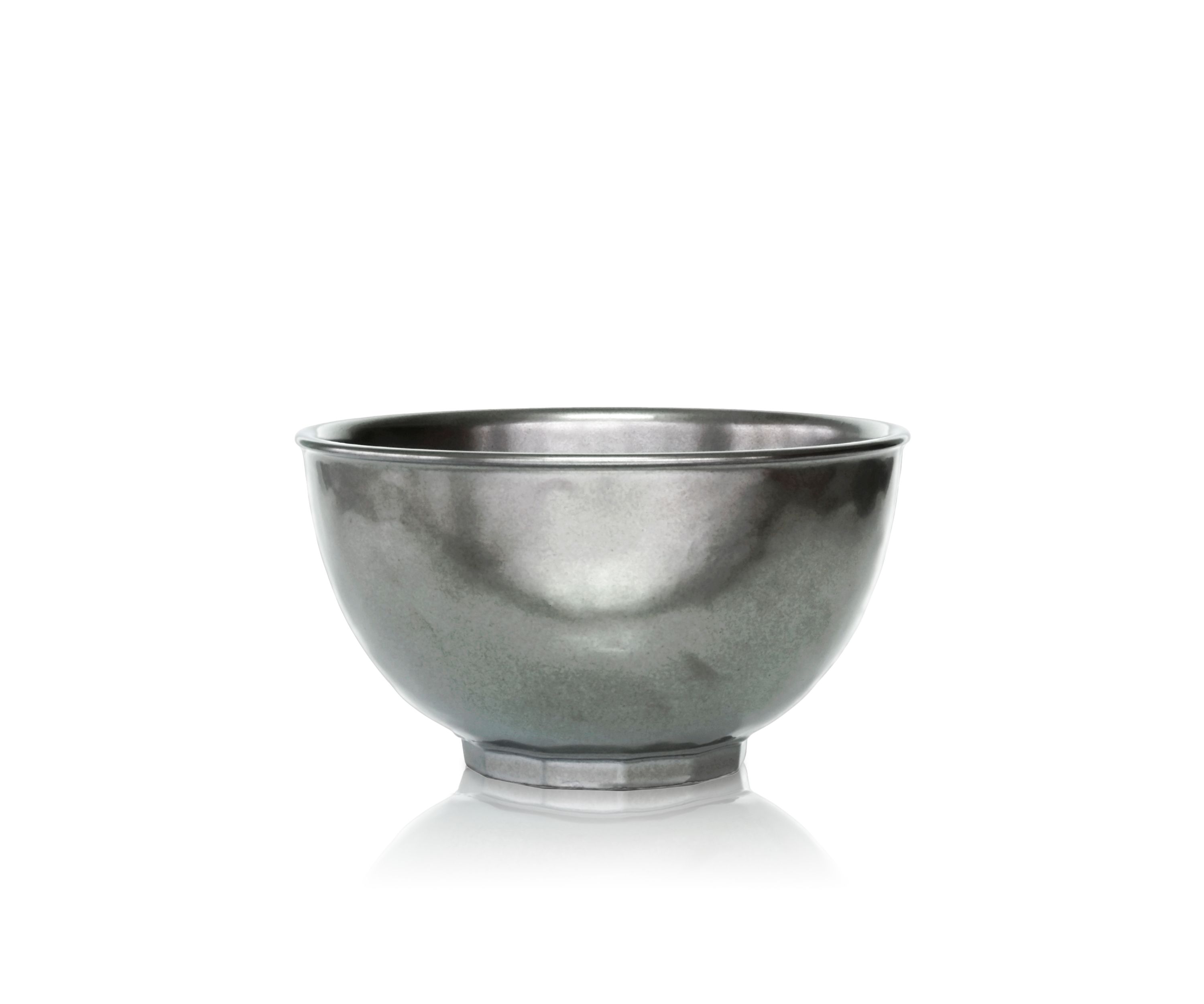 Pewter Stoneware Cereal/Ice Cream Bowl