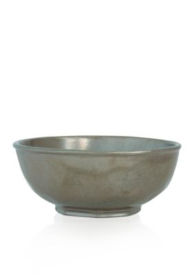 Pewter Stoneware Fruit Bowl