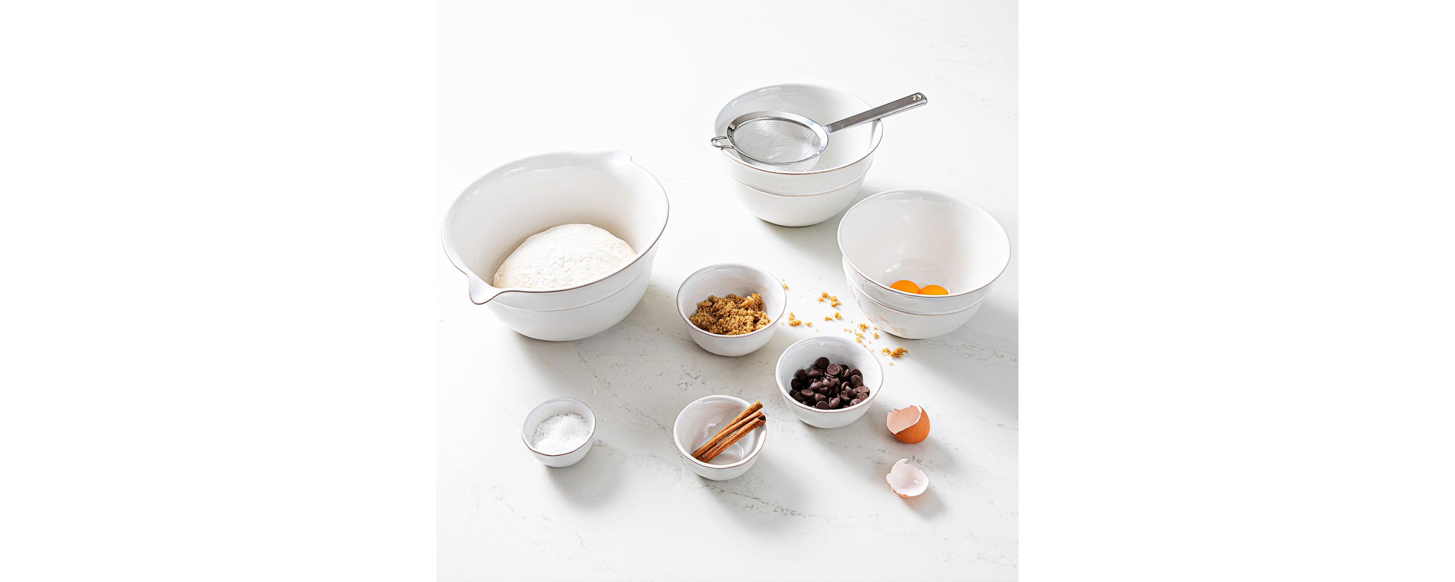 Puro Nesting Prep Bowl Set/4pc - Whitewash