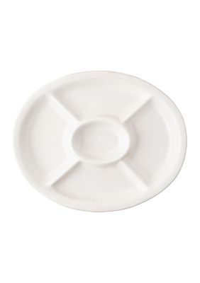 Puro 15" Crudite Platter - Whitewash