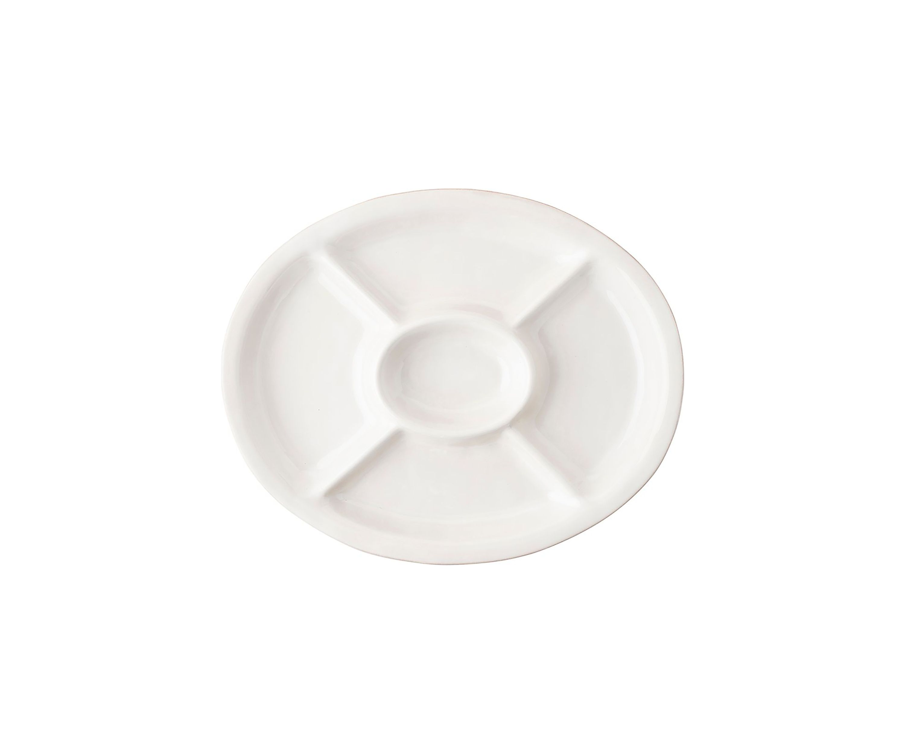 Puro 15" Crudite Platter - Whitewash