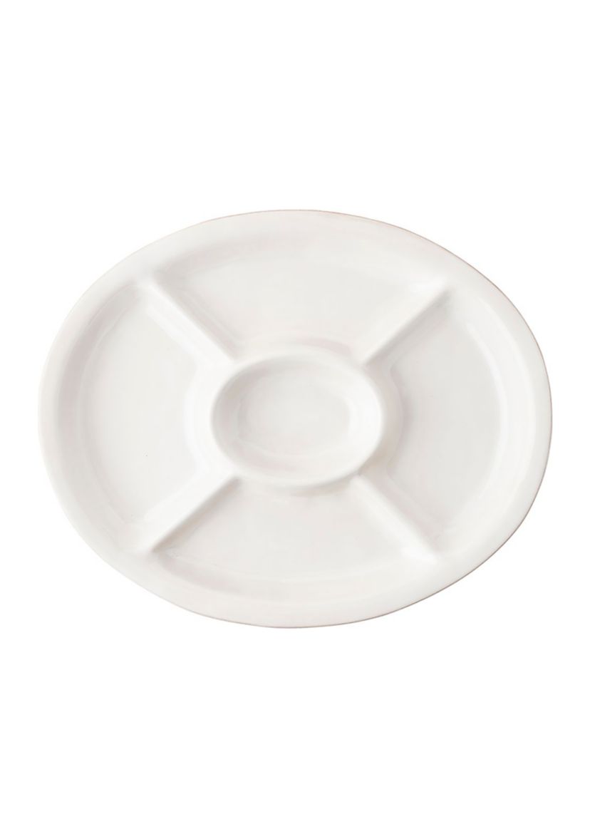 Puro 15" Crudite Platter - Whitewash