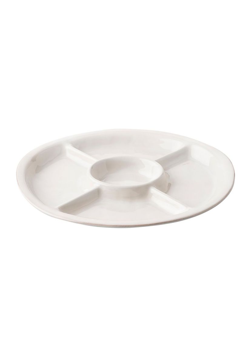 Puro 15" Crudite Platter - Whitewash