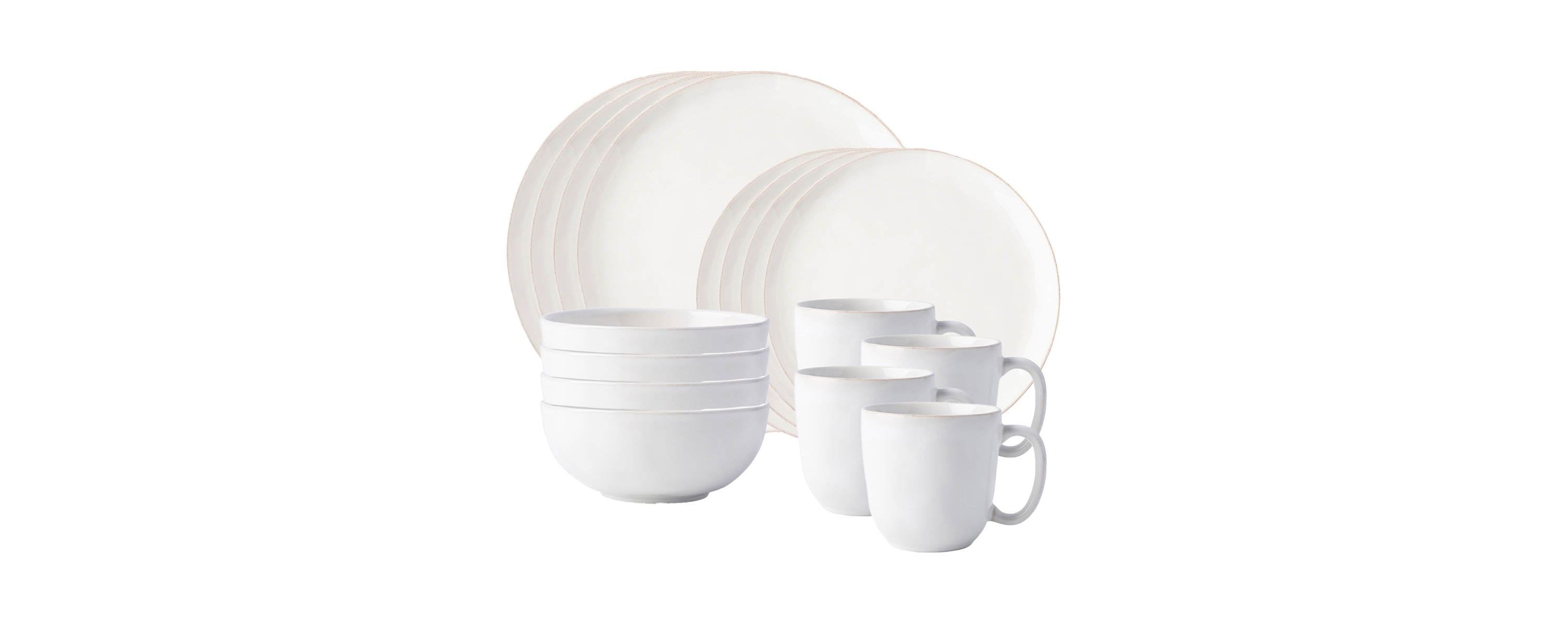 Puro Coupe 16pc Place Setting - Whitewash