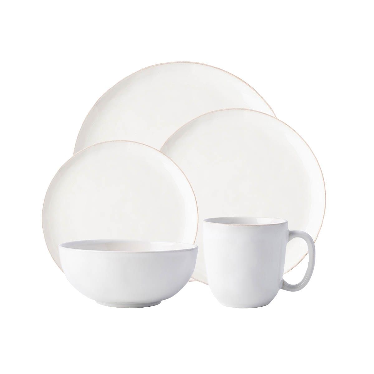 Puro Coupe 5pc Place Setting - Whitewash