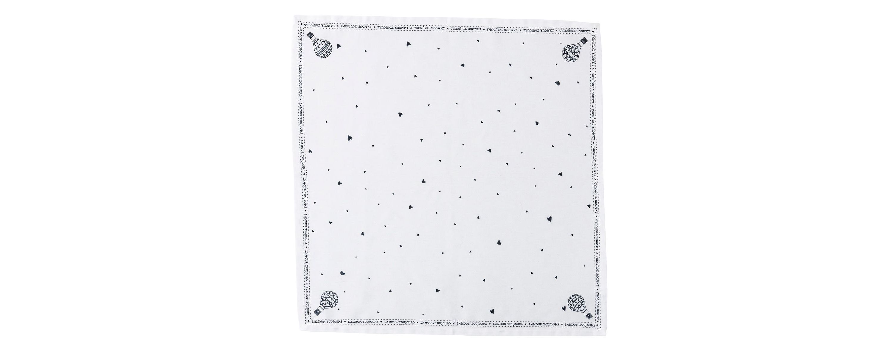 LAmour Toujours Napkin - White/Black