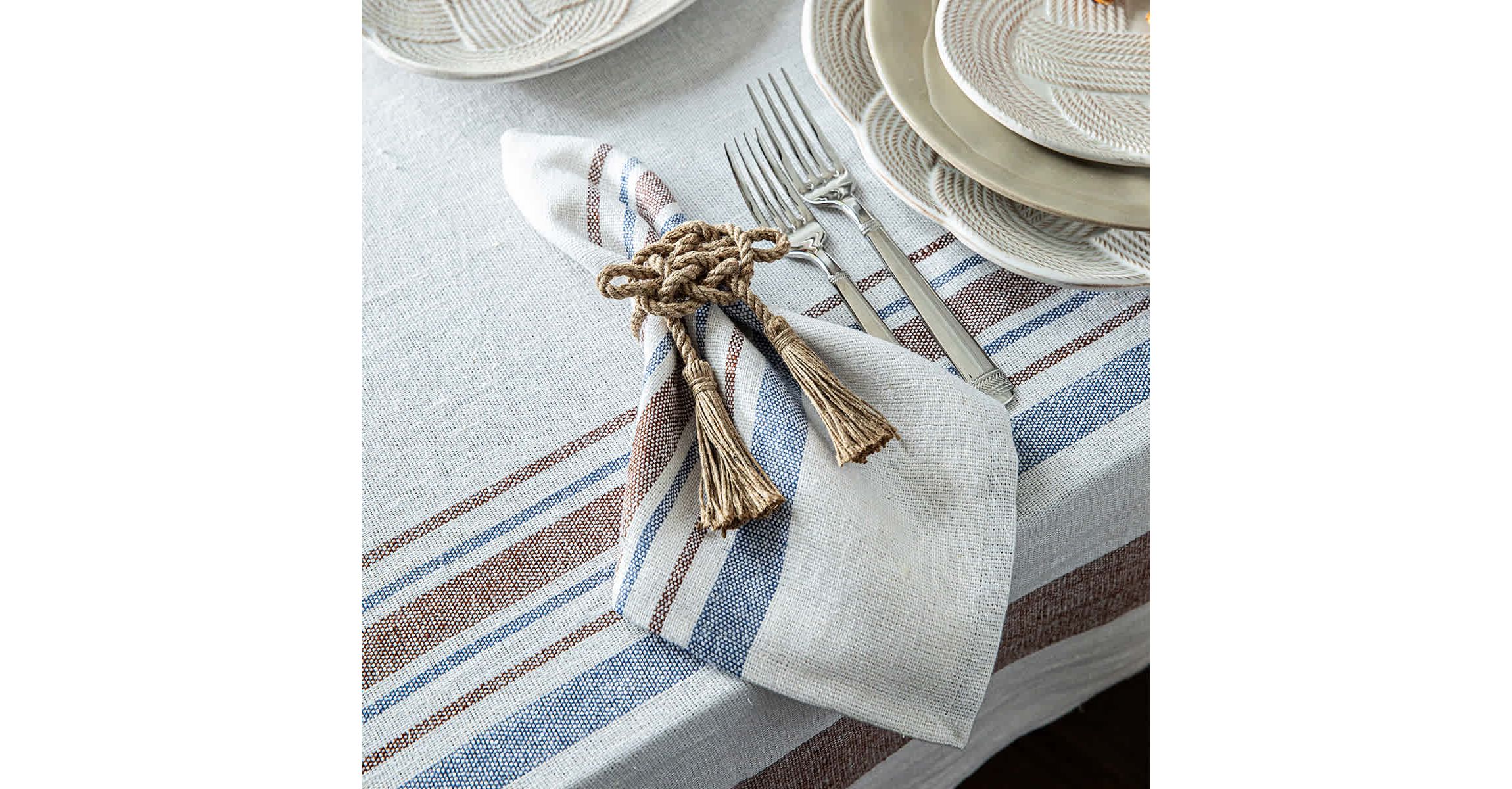 Danish Stripe Napkin Set/4 - Taupe