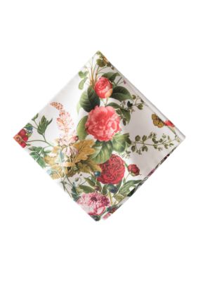 Field of Flowers White Napkin