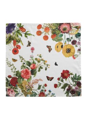 Field of Flowers White Napkin