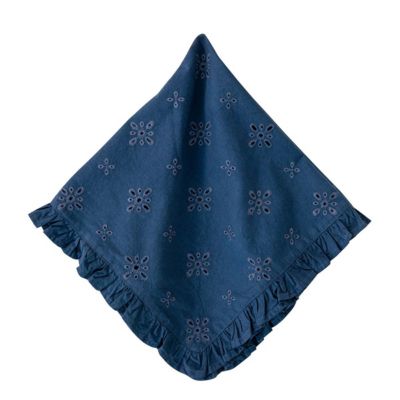 Eyelet Navy Napkin