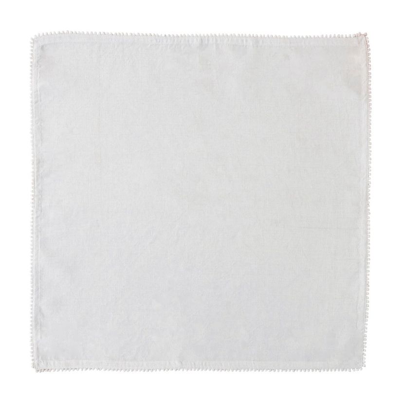Berry Trim Napkin - White