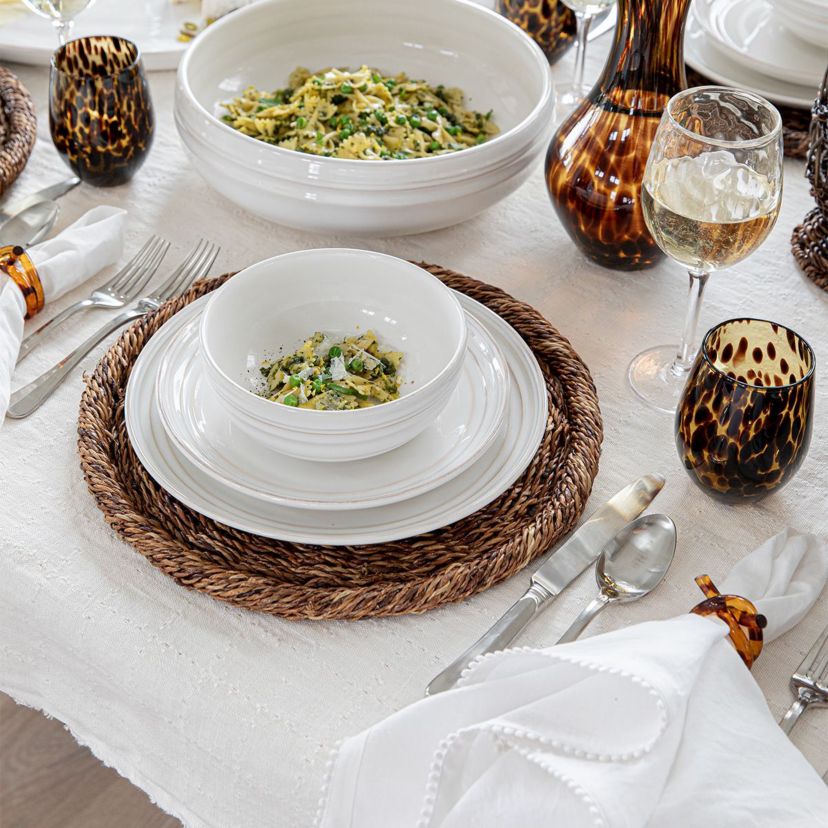 Berry Trim Napkin - White