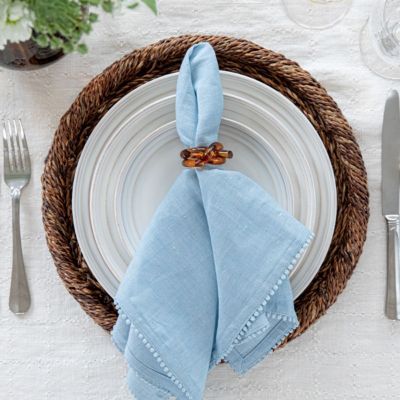 Berry Trim Chambray Napkin