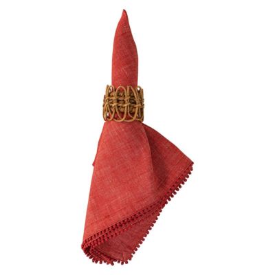 Berry Trim Red Napkin