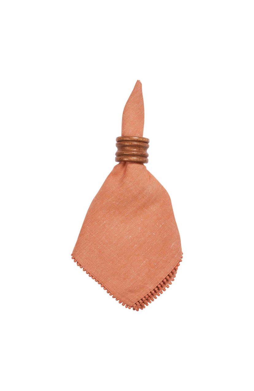 Berry Trim Napkin - Persimmon