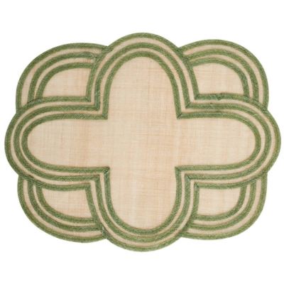 Juliska Scallop Stripe Placemat - Seagrass, 14 x 19