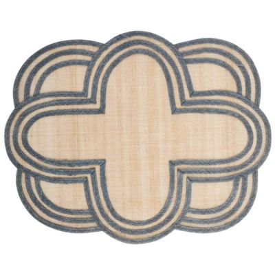 Juliska Scallop Stripe Placemat - Chambray, 14 x 19