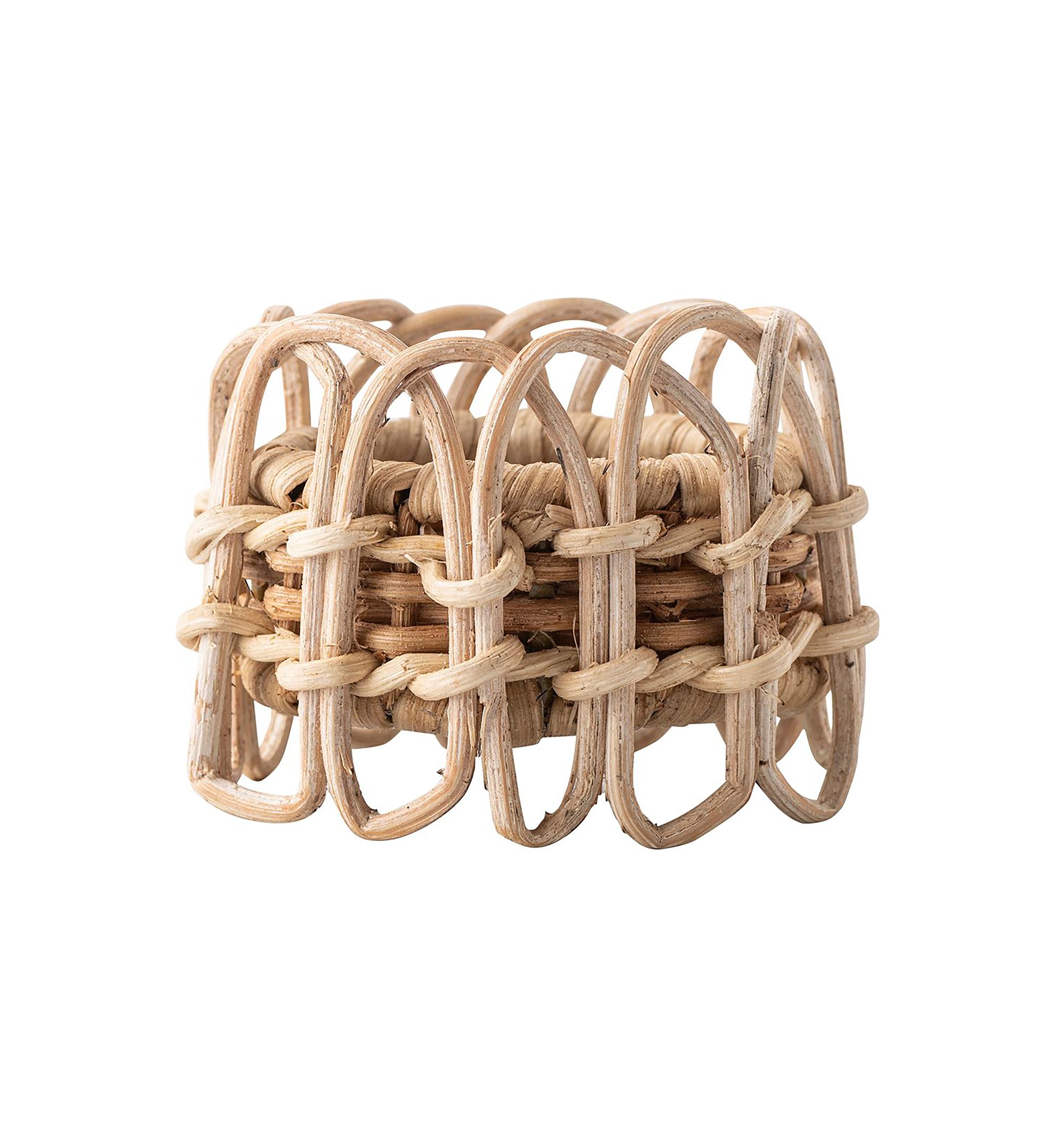 Provence Rattan Napkin Ring - Whitewash