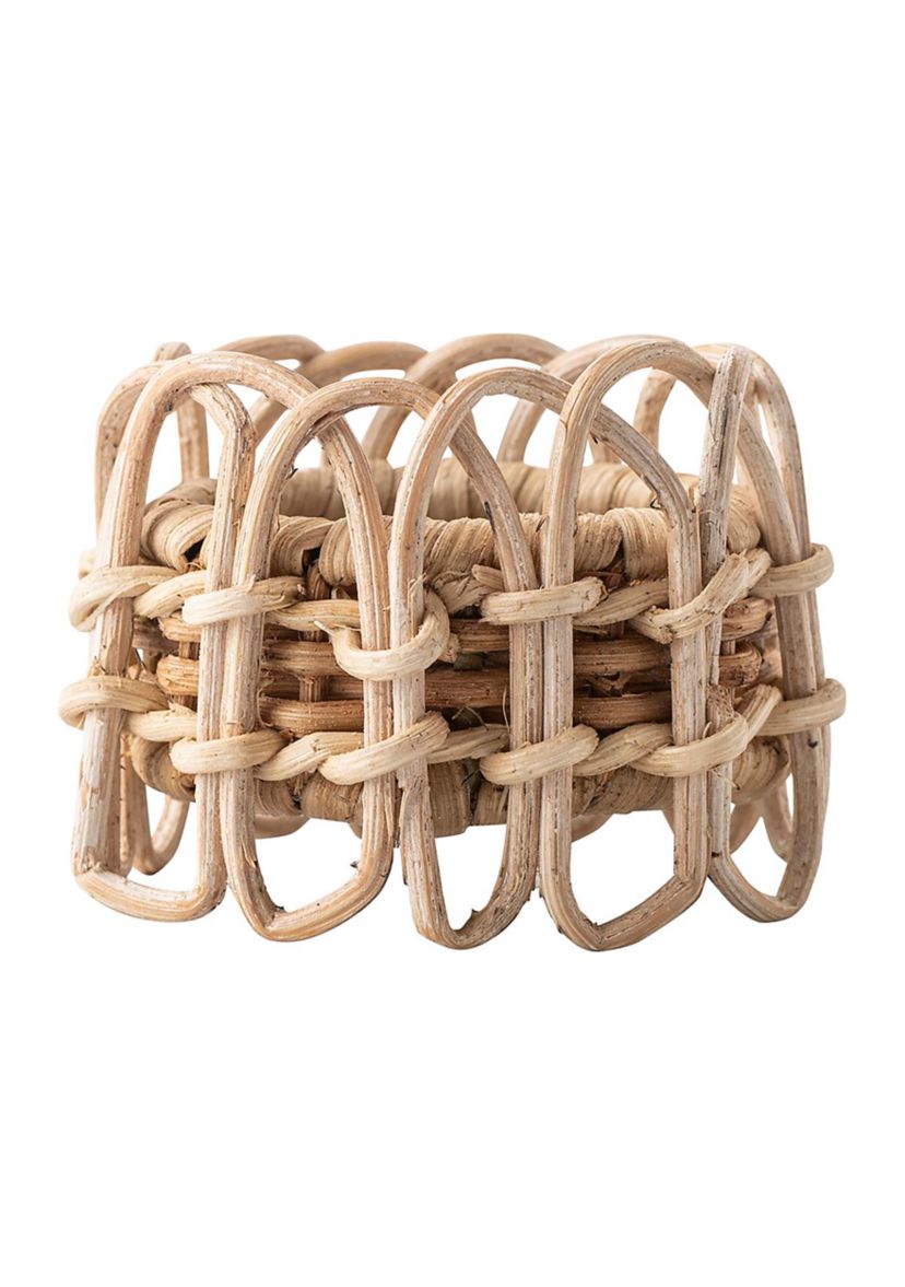Provence Rattan Napkin Ring - Whitewash