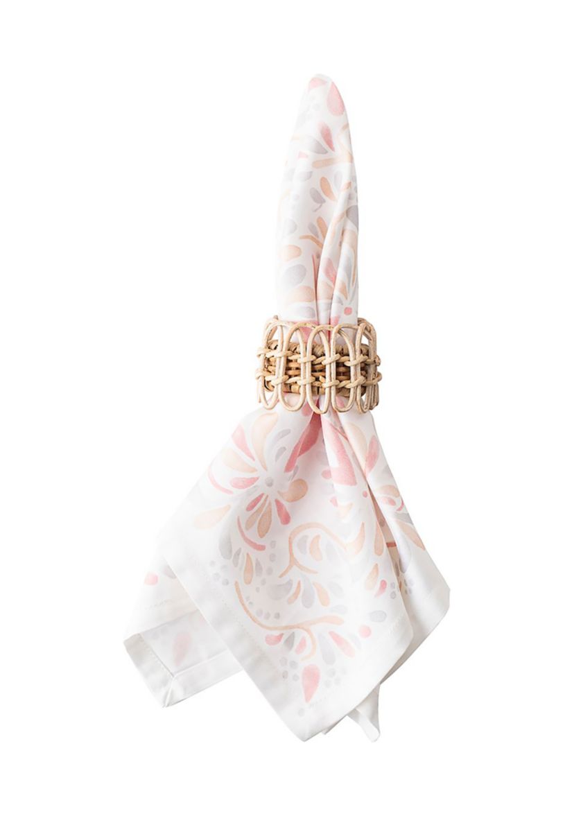 Provence Rattan Napkin Ring - Whitewash