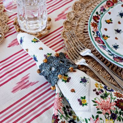 Macrame Chambray Napkin Ring