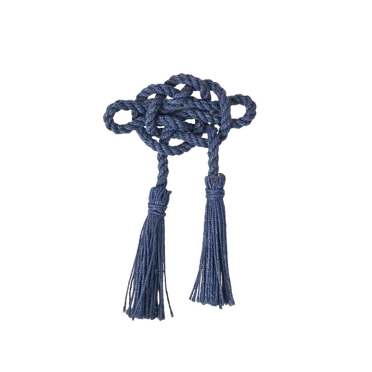 Mystic Knot Napkin Ring Set/4- Navy