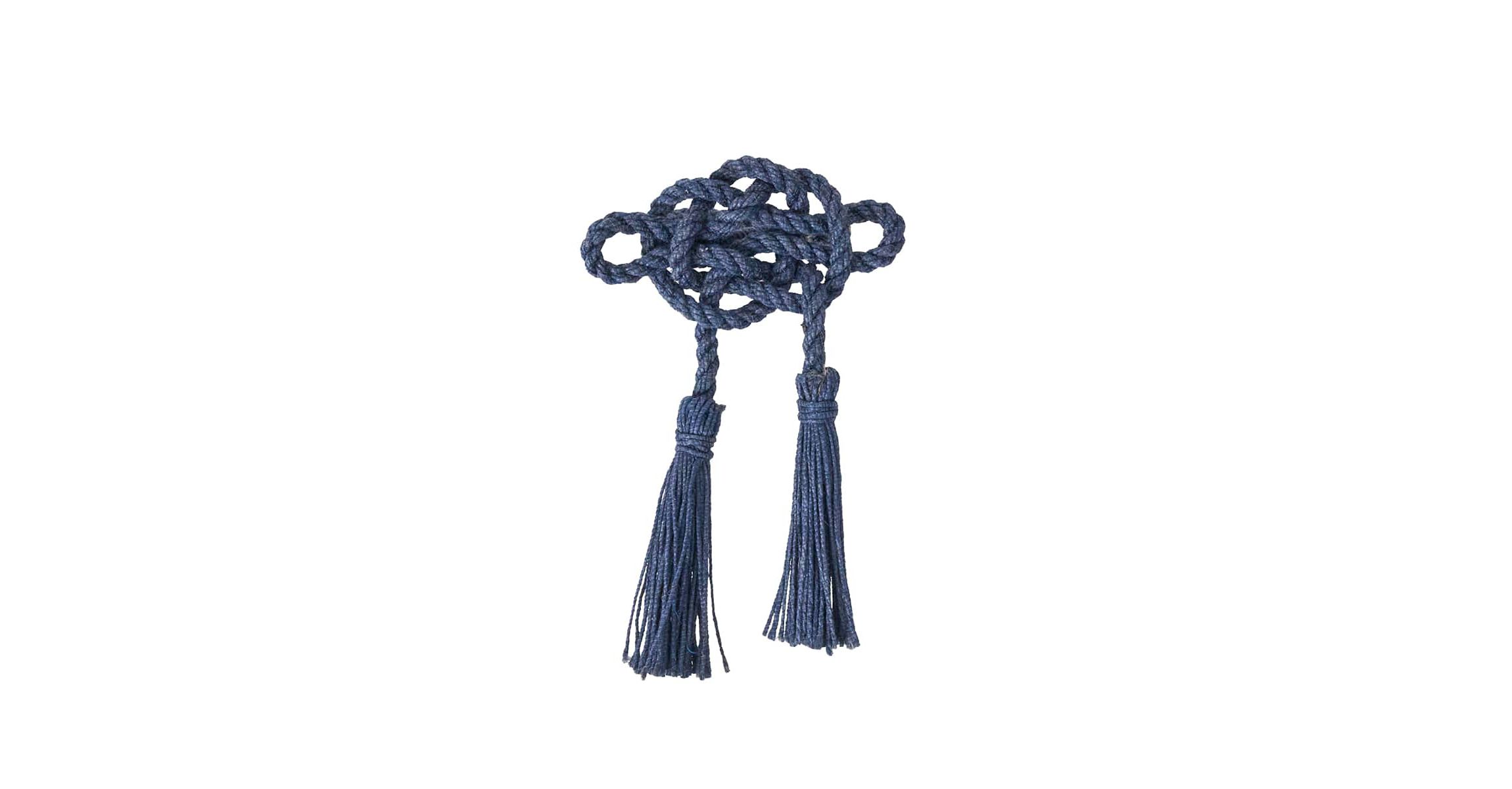 Mystic Knot Napkin Ring Set/4- Navy