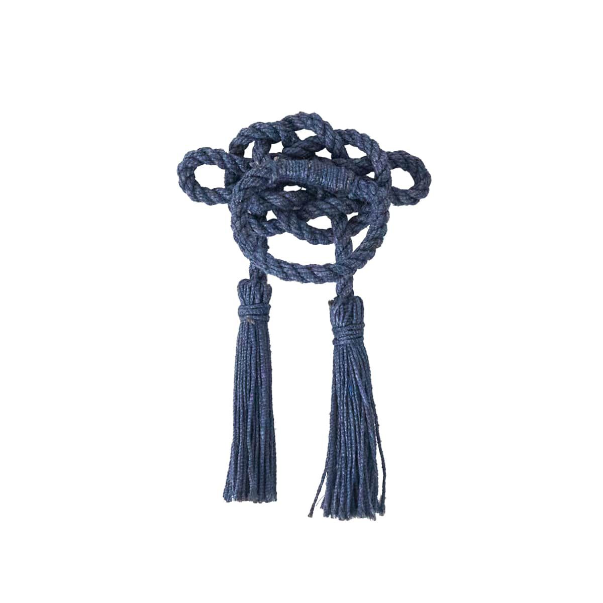 Mystic Knot Napkin Ring Set/4- Navy