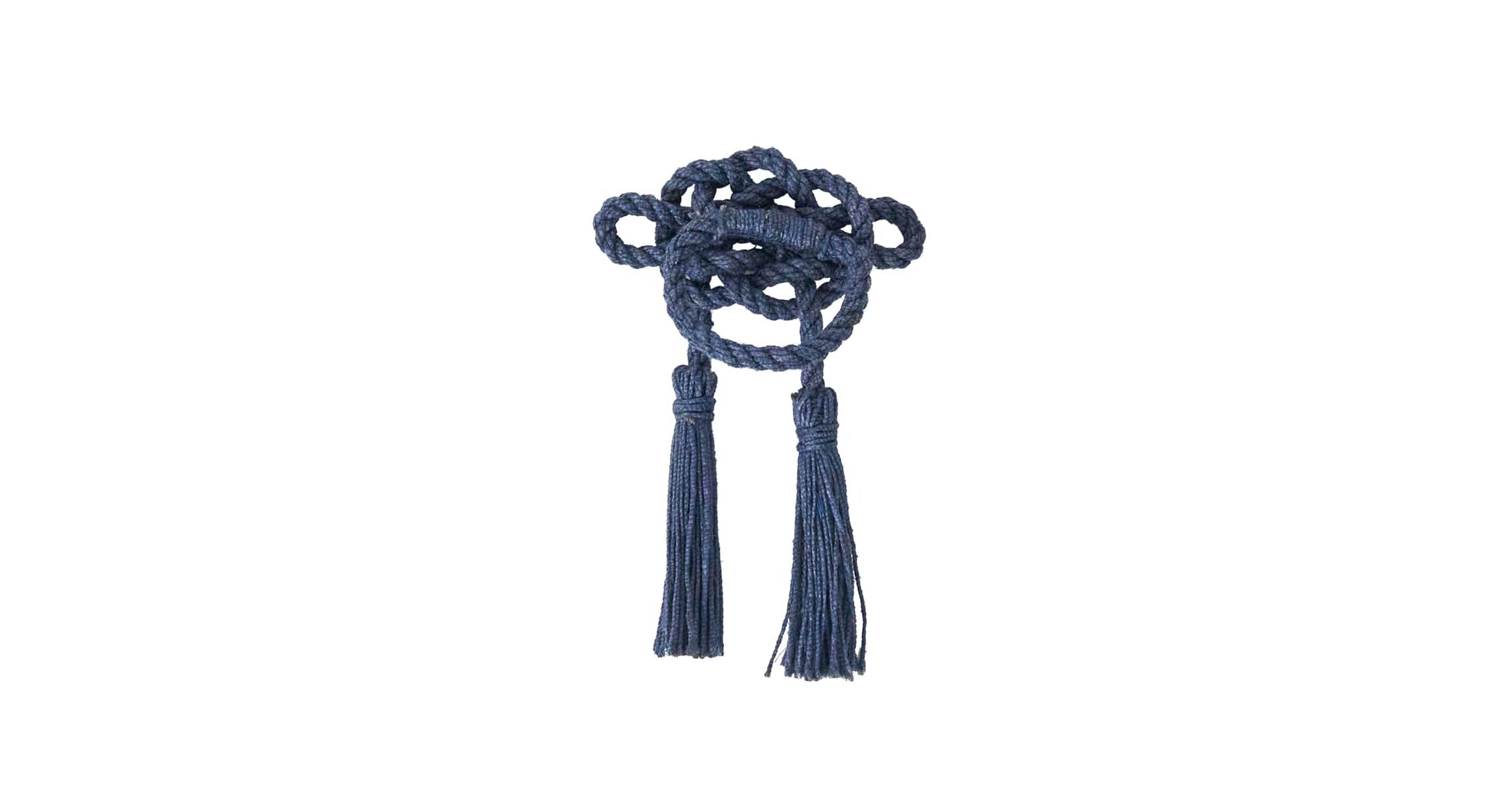 Mystic Knot Napkin Ring Set/4- Navy