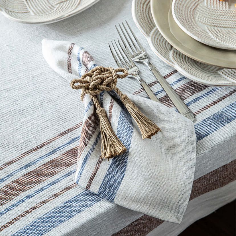 Mystic Knot Napkin Ring Set/4 - Taupe