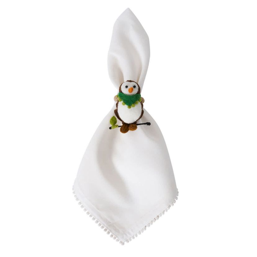 Berry & Thread North Pole Animal Napkin Ring Assorted Set/4