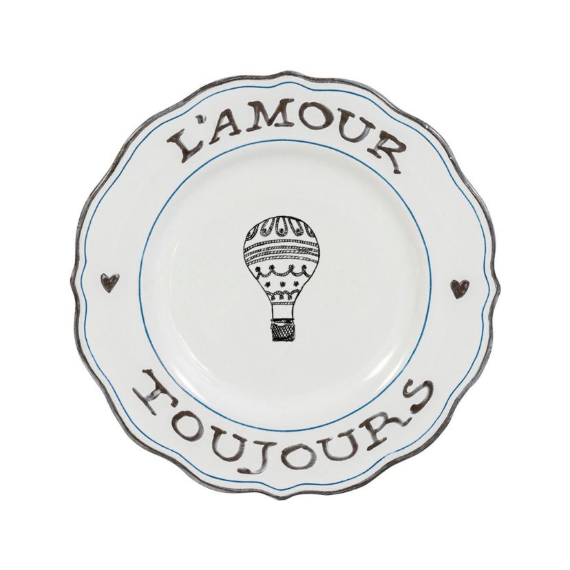 LAmour Toujours Dessert/Salad Plate Assorted Set/4