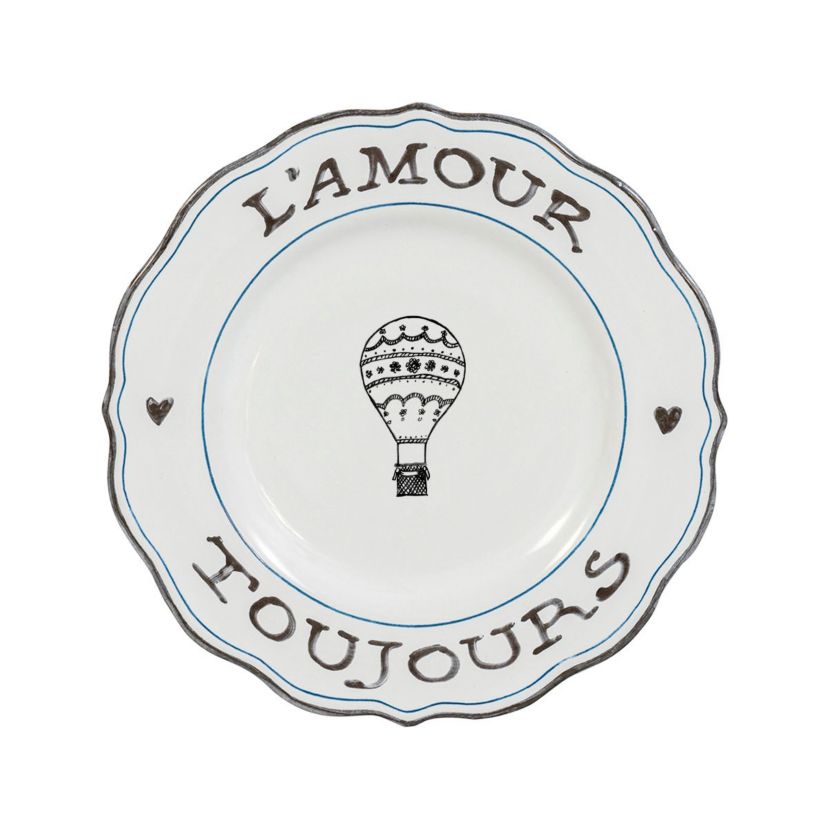 LAmour Toujours Dessert/Salad Plate Assorted Set/4