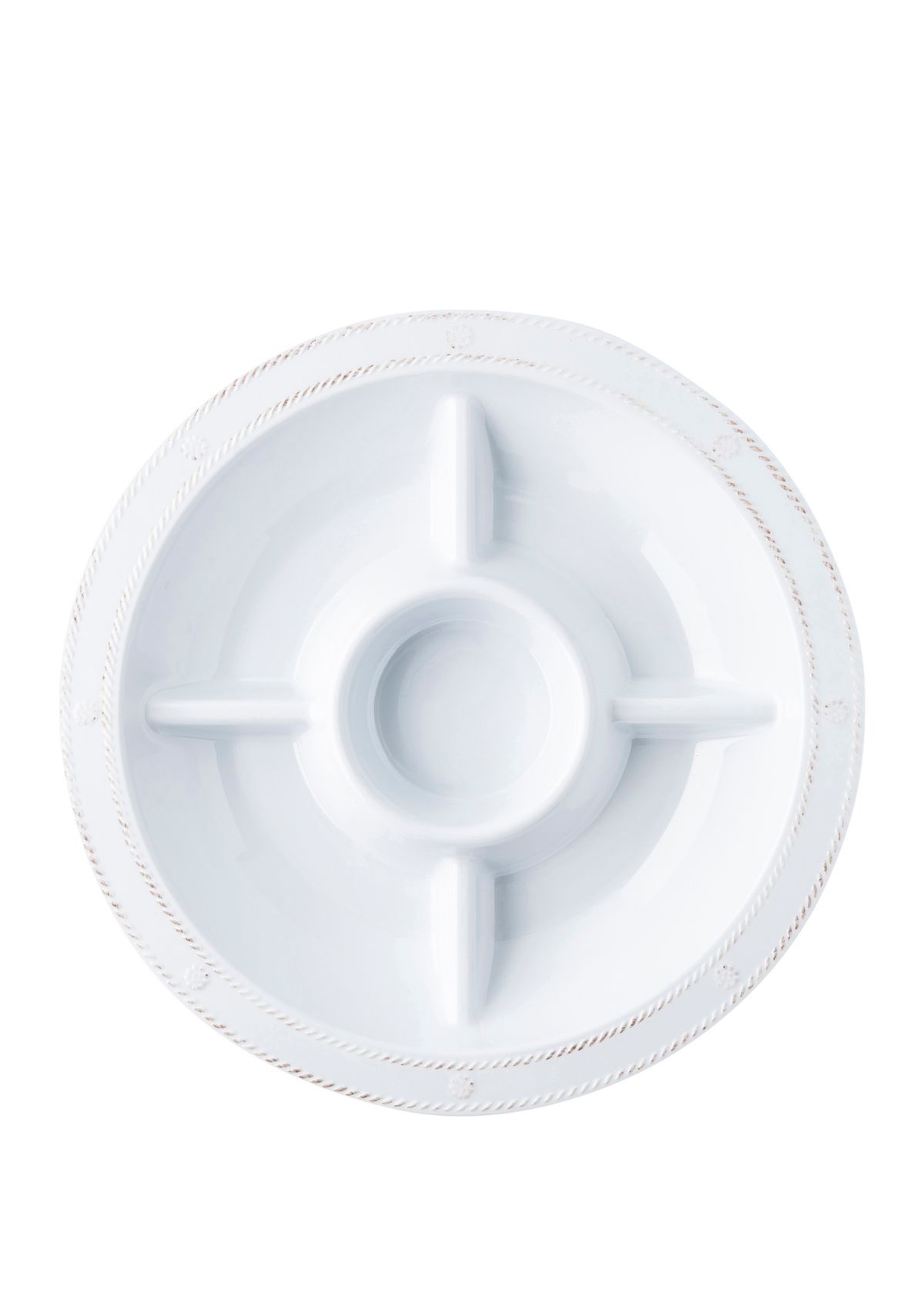 Berry and Thread Melamine Whitewash 15 in Sectioned Server