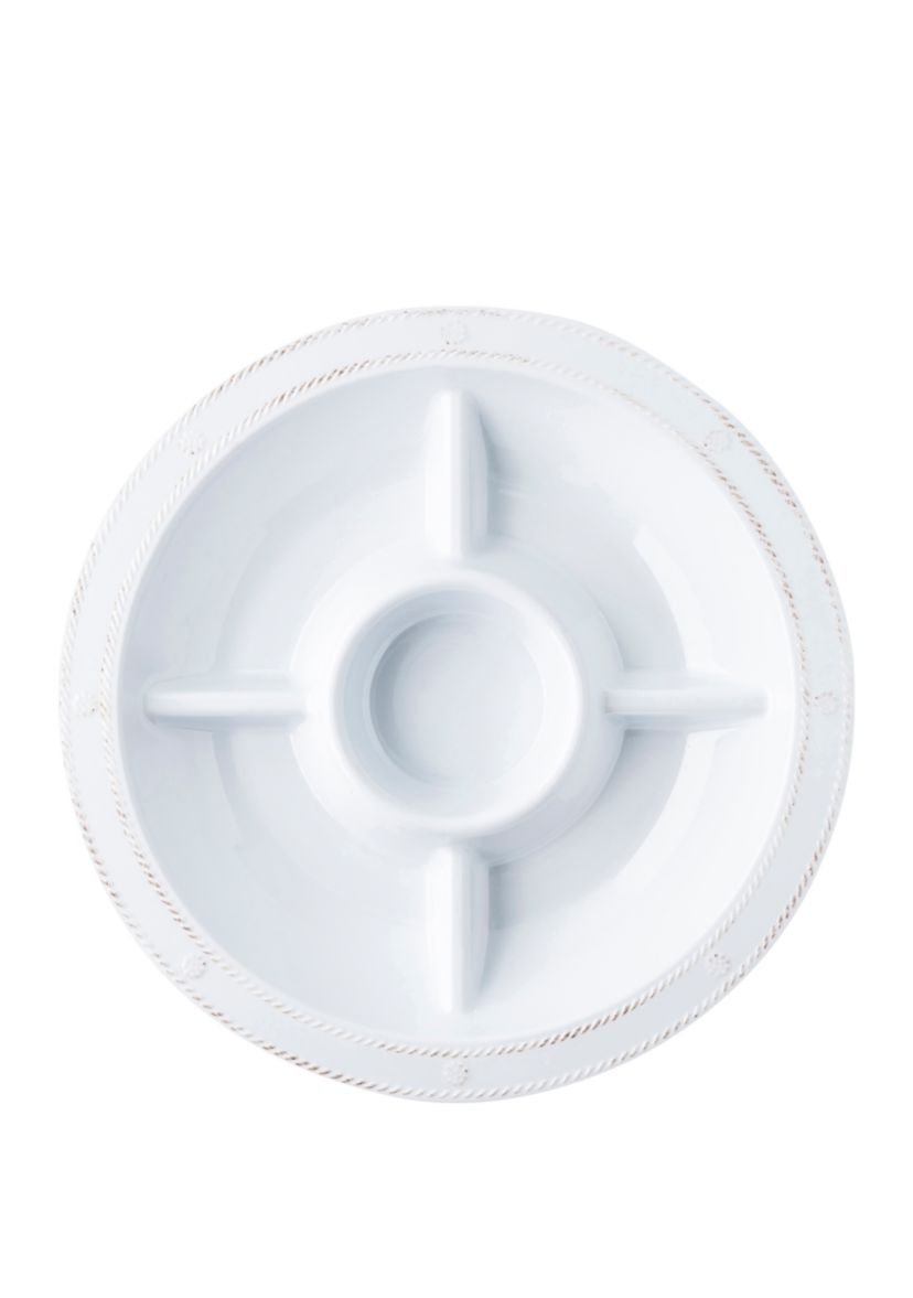 Berry and Thread Melamine Whitewash 15 in Sectioned Server