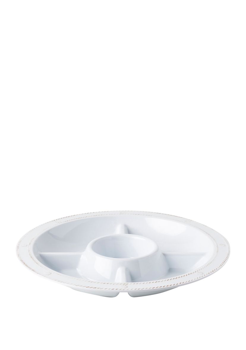 Berry and Thread Melamine Whitewash 15 in Sectioned Server