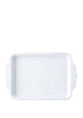 Juliska Berry and Thread Melamine Whitewash 24 in Handled Tray, Large Platter