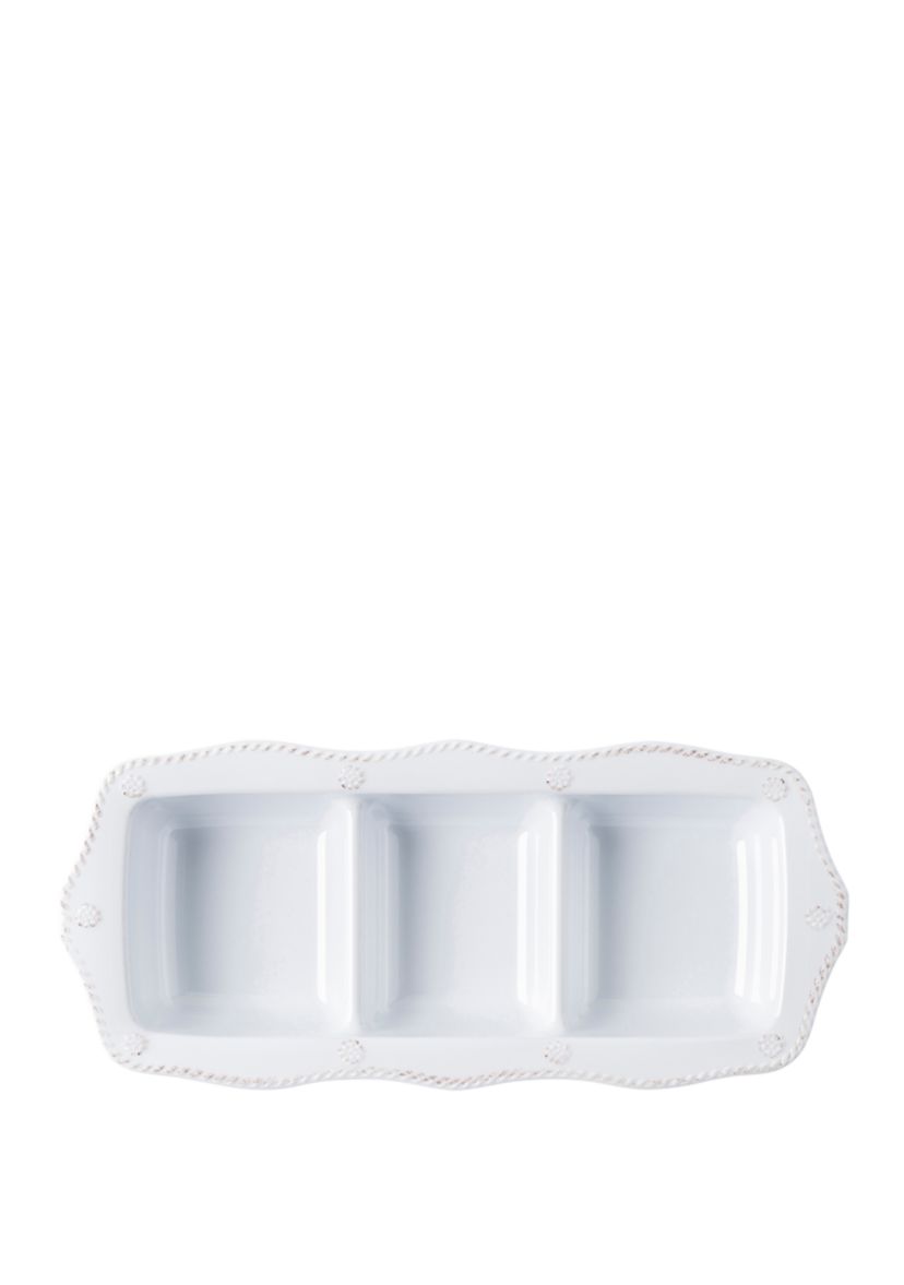 Berry & Thread Melamine Triple Section Server