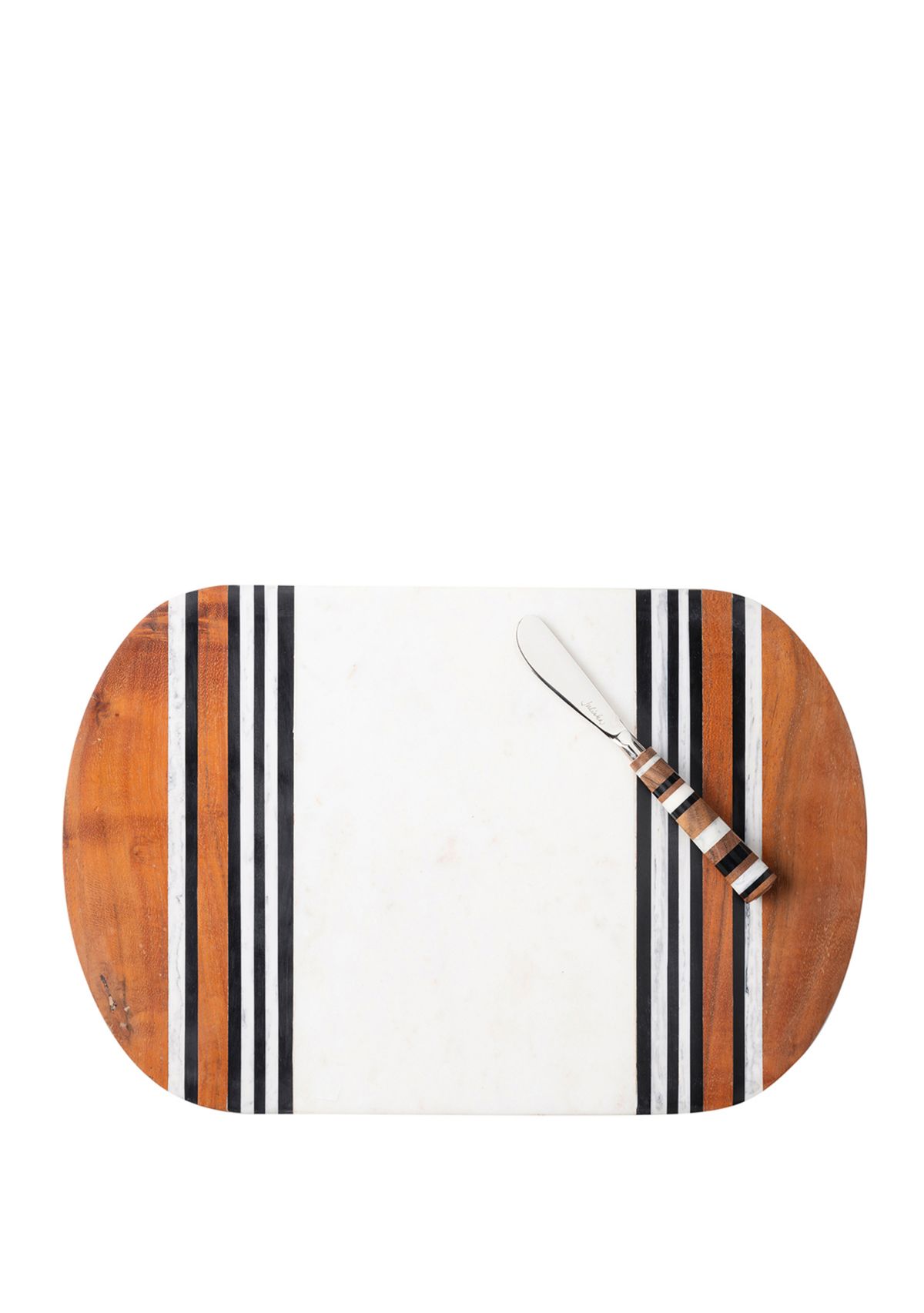 Stonewood Stripe Serving Board & Spreader - By Juliska