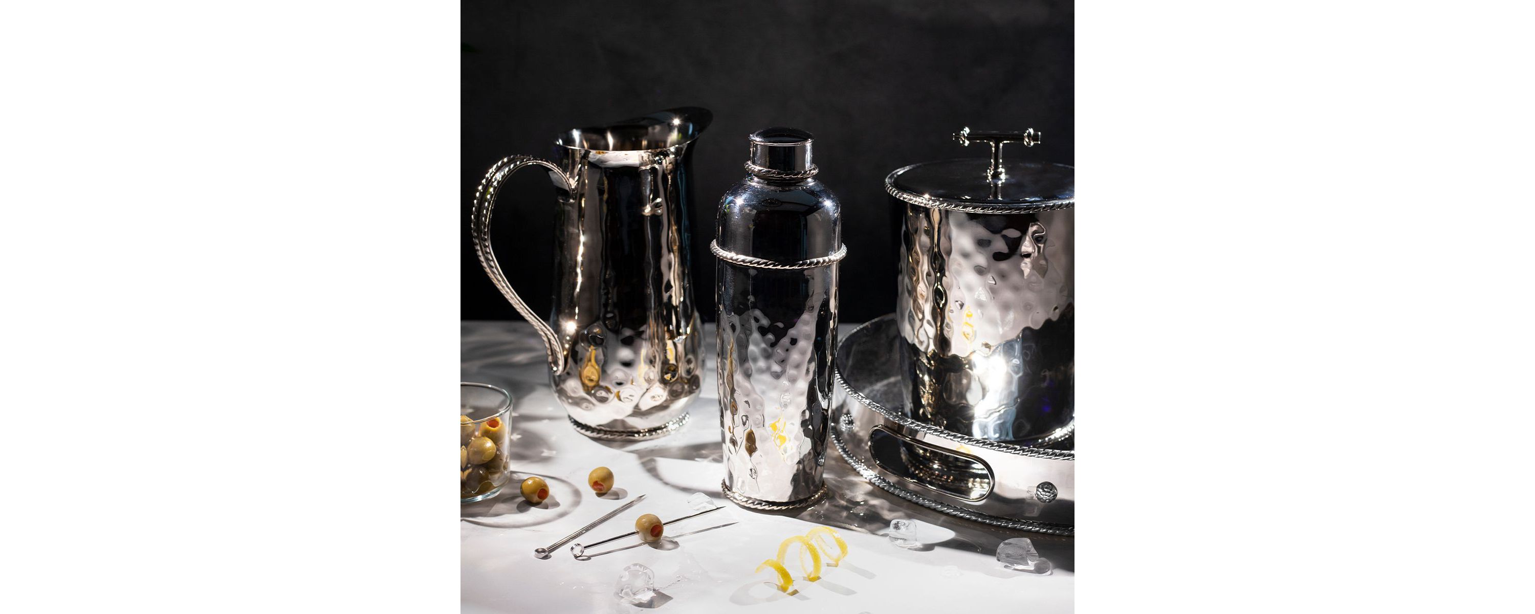 Graham Ice Bucket with Lid and Tongs