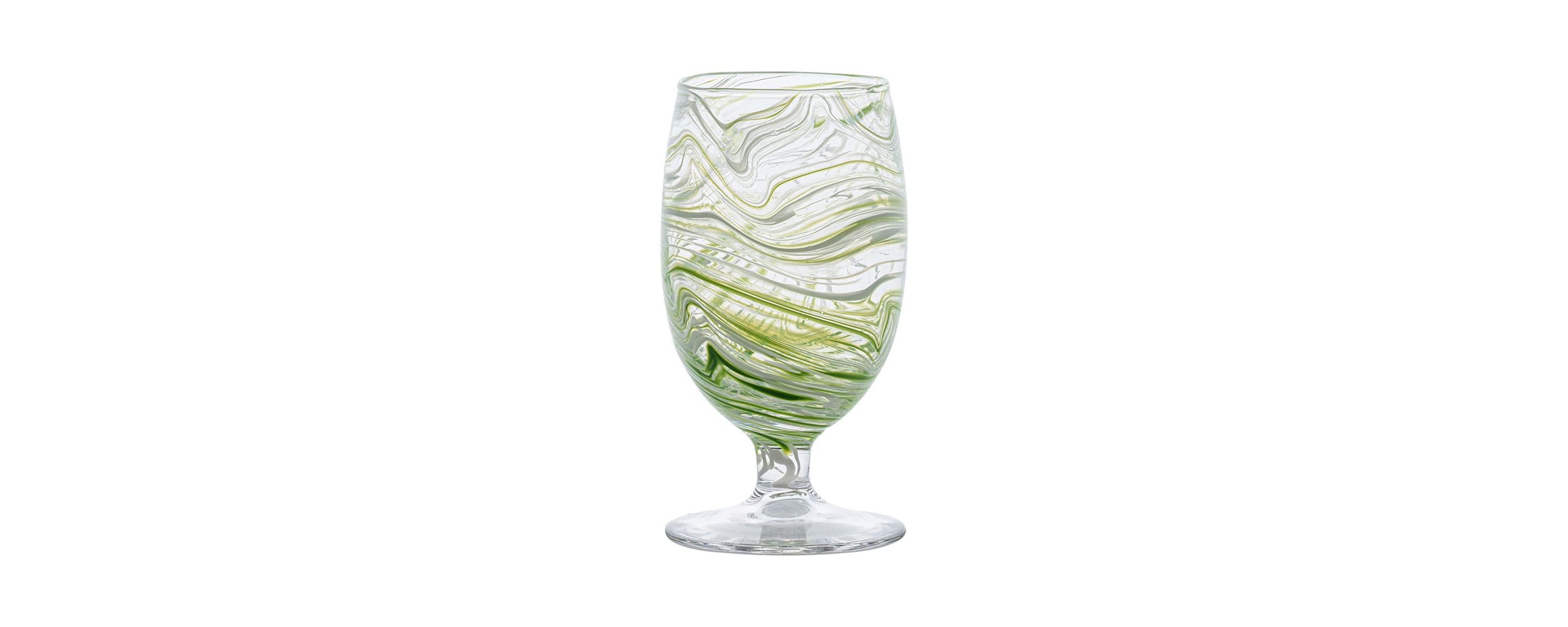 Puro Marbled Goblet - Green